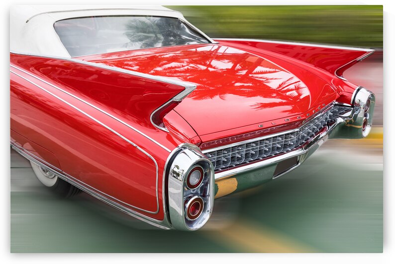 Back End of a Beautiful 1960 Red Cadillac Eldorado by Bo Insogna