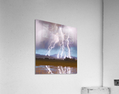Lightning Striking Longs Peak Foothills 4AC  Impression acrylique
