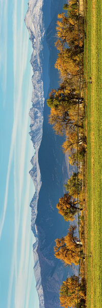 Rocky Mountain Autumn Farming Panorama Digital Download
