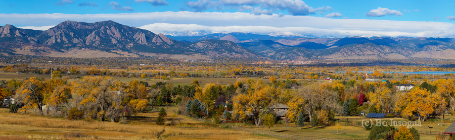 Beautiful Boulder Colorado Autumn Panoramic  Print