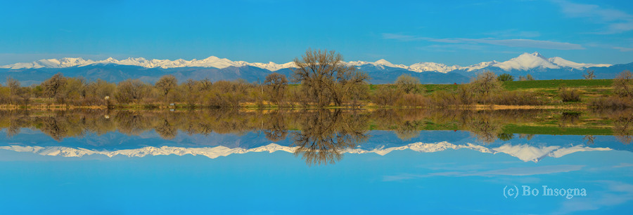 Colorado Rocky Mountain Front Range Pano Reflections  Print