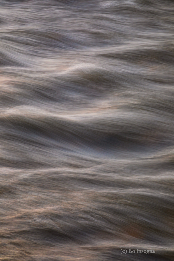 Flowing Creek Sunset Abstract Portrait  Print