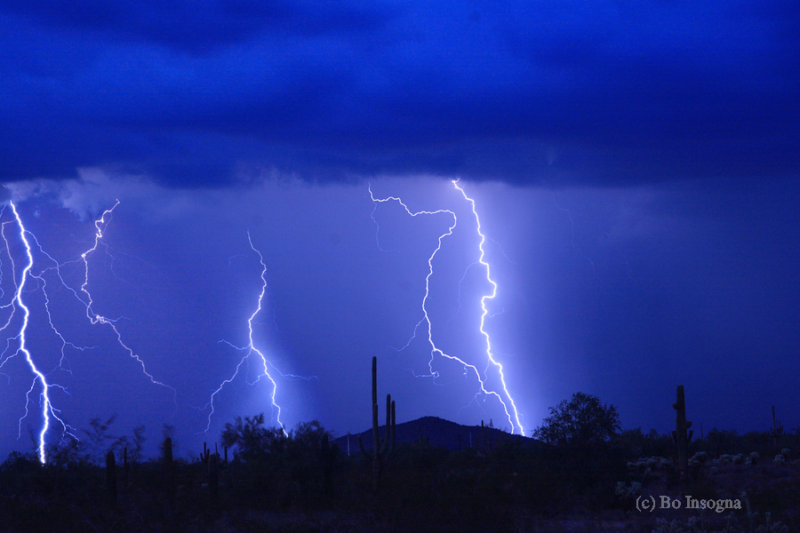 Lightning Storm in the Desert  Print