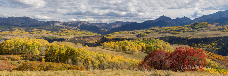 Rocky Mountain Valley Color Panoramic View  Imprimer
