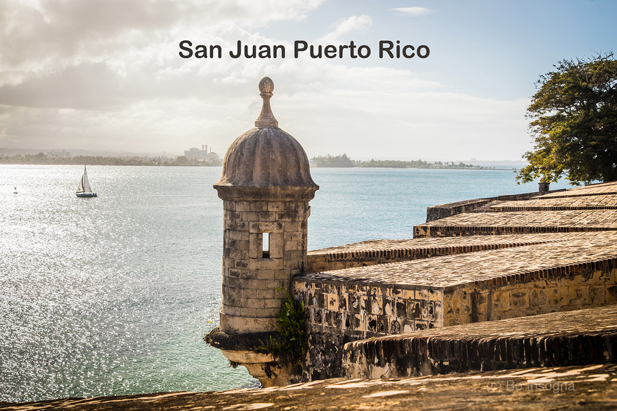 San Juan Puerto Rico Poster Postcard  Print