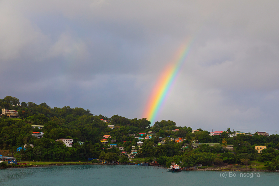 The Splendor of St. Lucia Finale of an Intense Rainbow  Print