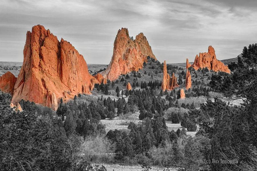 Garden of the Gods with Selective Color  Print