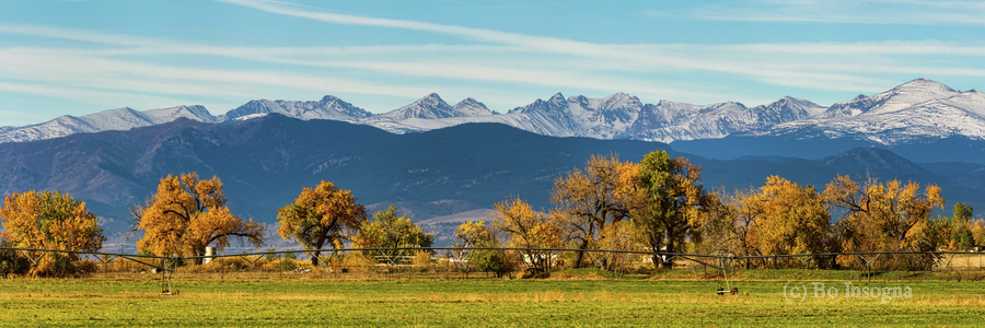 Rocky Mountain Autumn Farming Panorama  Print
