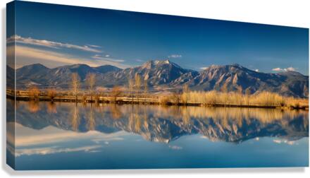 Boulder Colorado Rocky Mountains Flatirons Reflections  Canvas Print