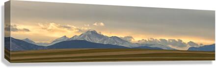 Twin Peaks Panorama View Agriculture Plains  Impression sur toile
