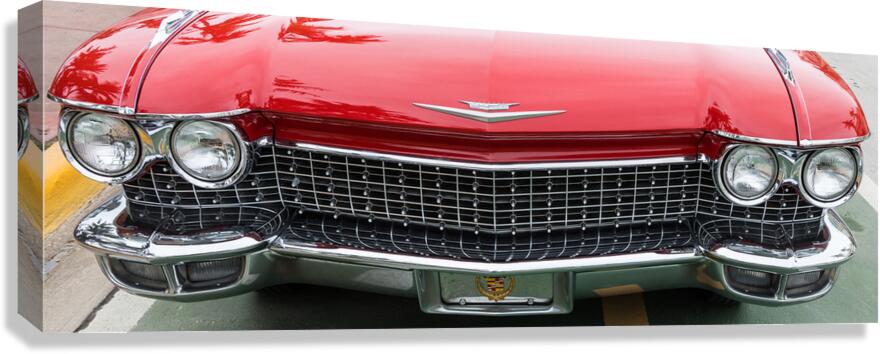 Front End of a Stunning Red Cadillac Eldorado   Canvas Print