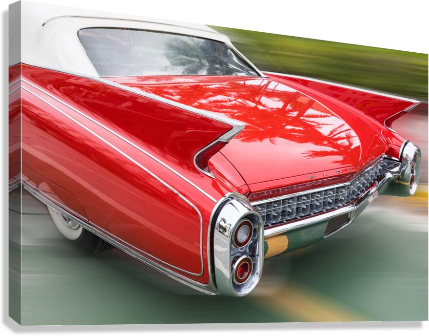 Back End of a Beautiful 1960 Red Cadillac Eldorado  Canvas Print