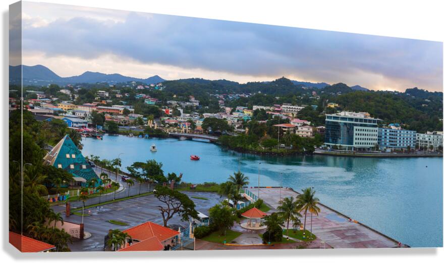 Saint Lucia Castries Panorama Part 1  Canvas Print