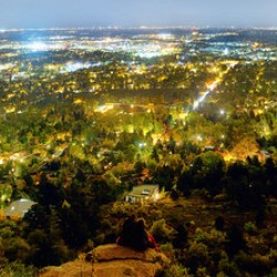 Boulder Colorado City Lights Panorama