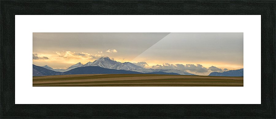 Twin Peaks Panorama View Agriculture Plains  Impression encadrée