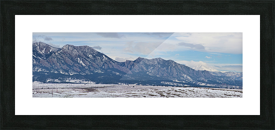 Flatirons Longs Peak Rocky Mountain Panorama  Impression encadrée