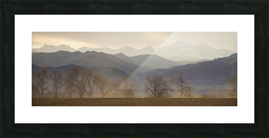 Boulder County Colorado Layers Panorama  Impression encadrée