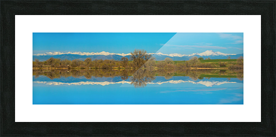 Colorado Rocky Mountain Front Range Pano Reflections  Impression encadrée