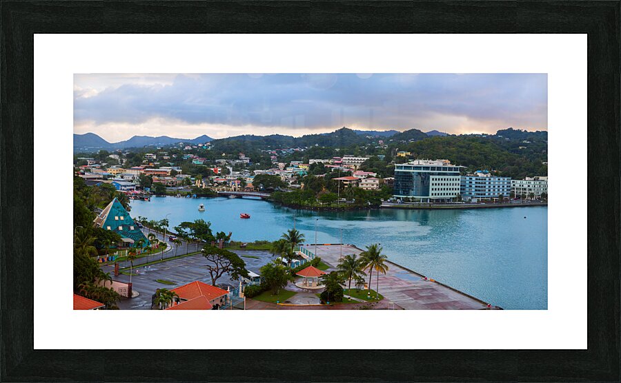 Saint Lucia Castries Panorama Part 1  Framed Print Print