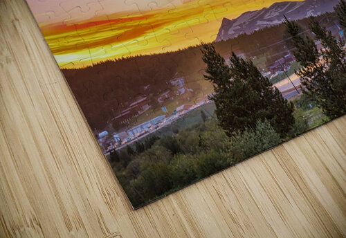 Small Mountain Town Sunset Bo Insogna puzzle