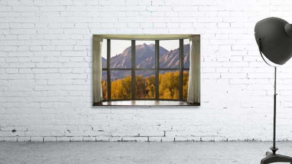 Boulder Flatirons Autumn Bay Window View by Bo Insogna