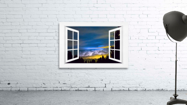Layers Of The Night White Open Window View by Bo Insogna