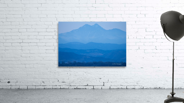 Rocky Mountains Twin Peaks Blue Haze Layers by Bo Insogna