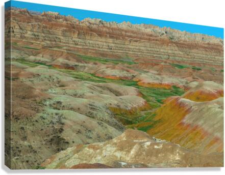 Vibrant Captivating Nature Landscape of Colorful Badlands  Canvas Print