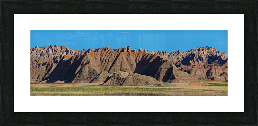 Panoramic Views - Badlands National Park from Conata Basin PT2  Framed Print Print