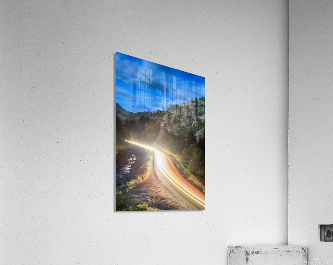 Boulder Canyon Neon Light  Acrylic Print