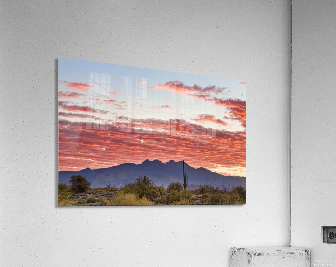 Arizona Four Peaks Mountain Colorful View Acrylic Print