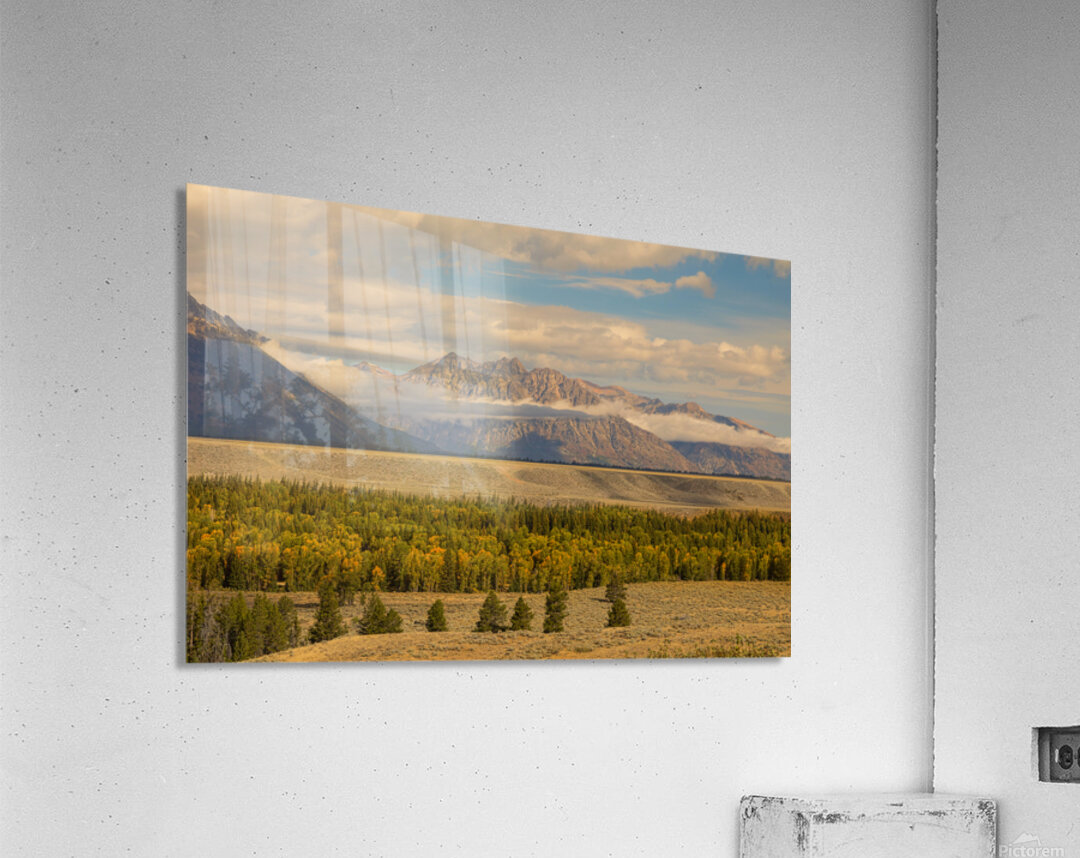 Autumn Grandeur Teton Mountain Range Acrylic Print