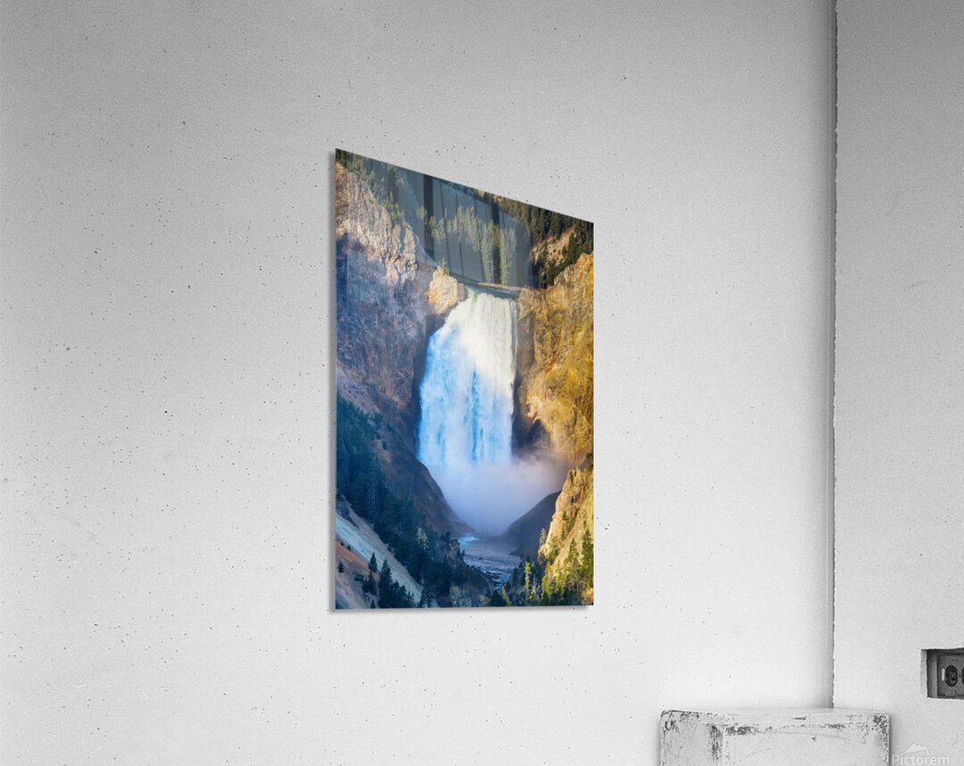 Majestic Azure Plunge Upper Yellowstone Falls Acrylic Print