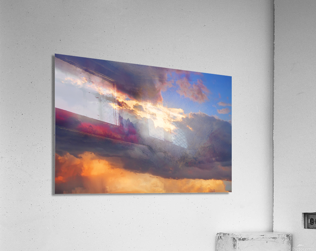 Cloudscape Sunset Touch Blue  Impression acrylique 