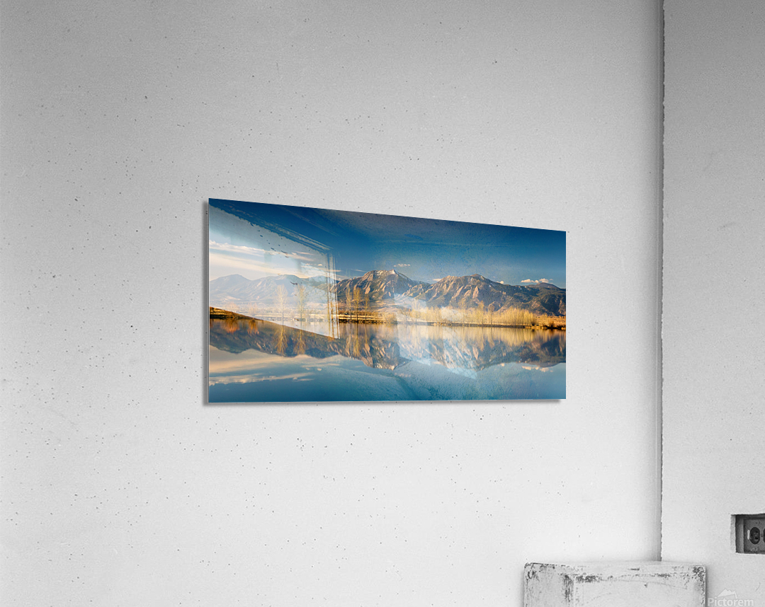 Boulder Colorado Rocky Mountains Flatirons Reflections  Acrylic Print 