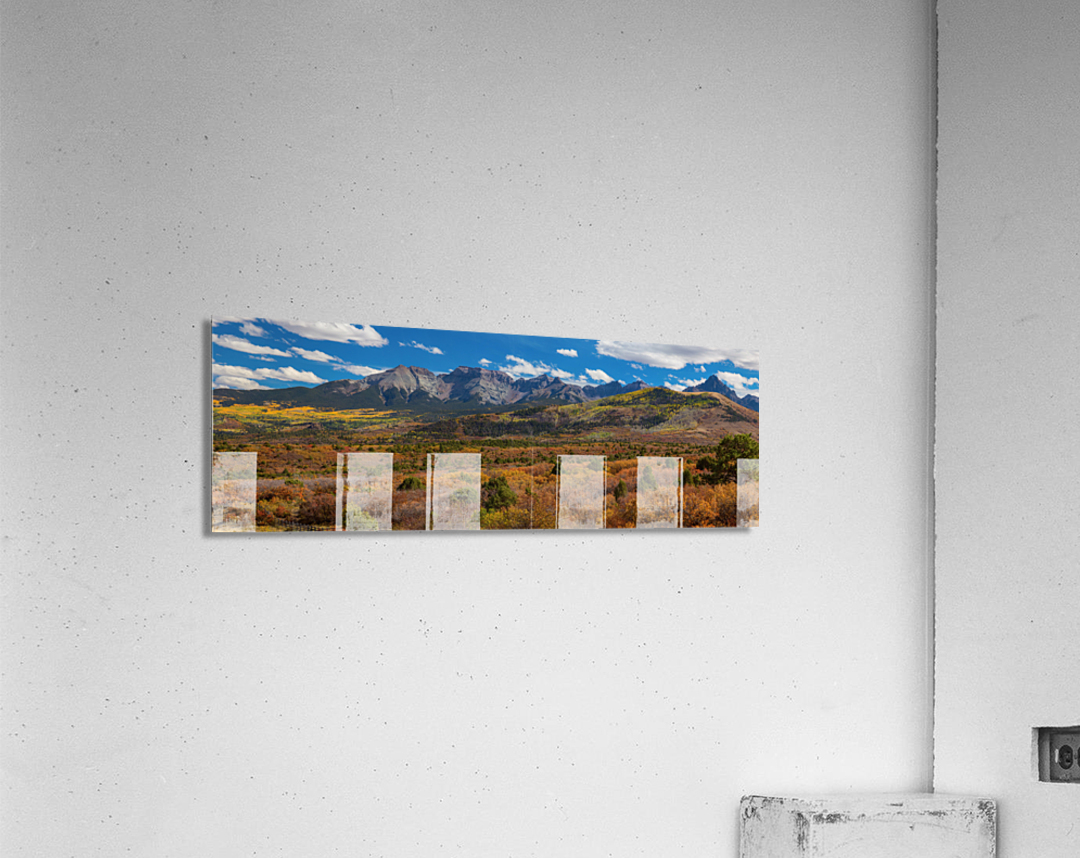 SW Autumn Colorado Rocky Mountains Panoramic  Impression acrylique 