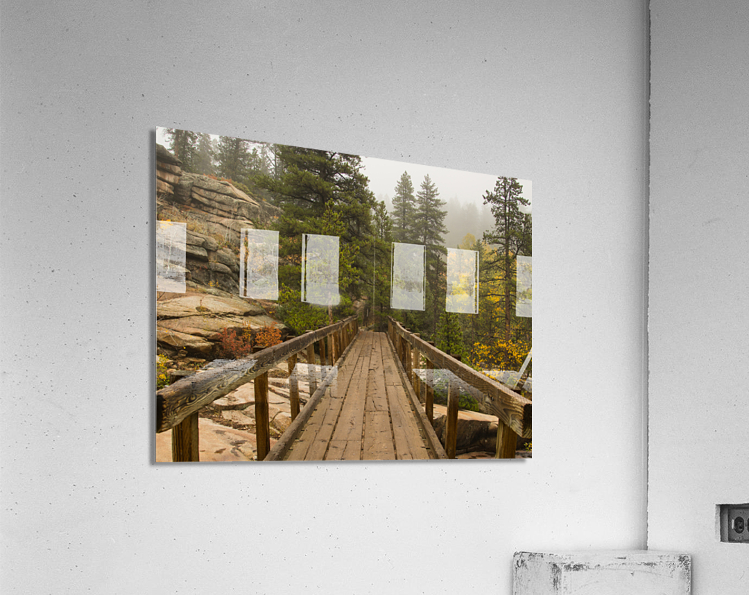 Bridge Into The Clouds 48x36  Acrylic Print 