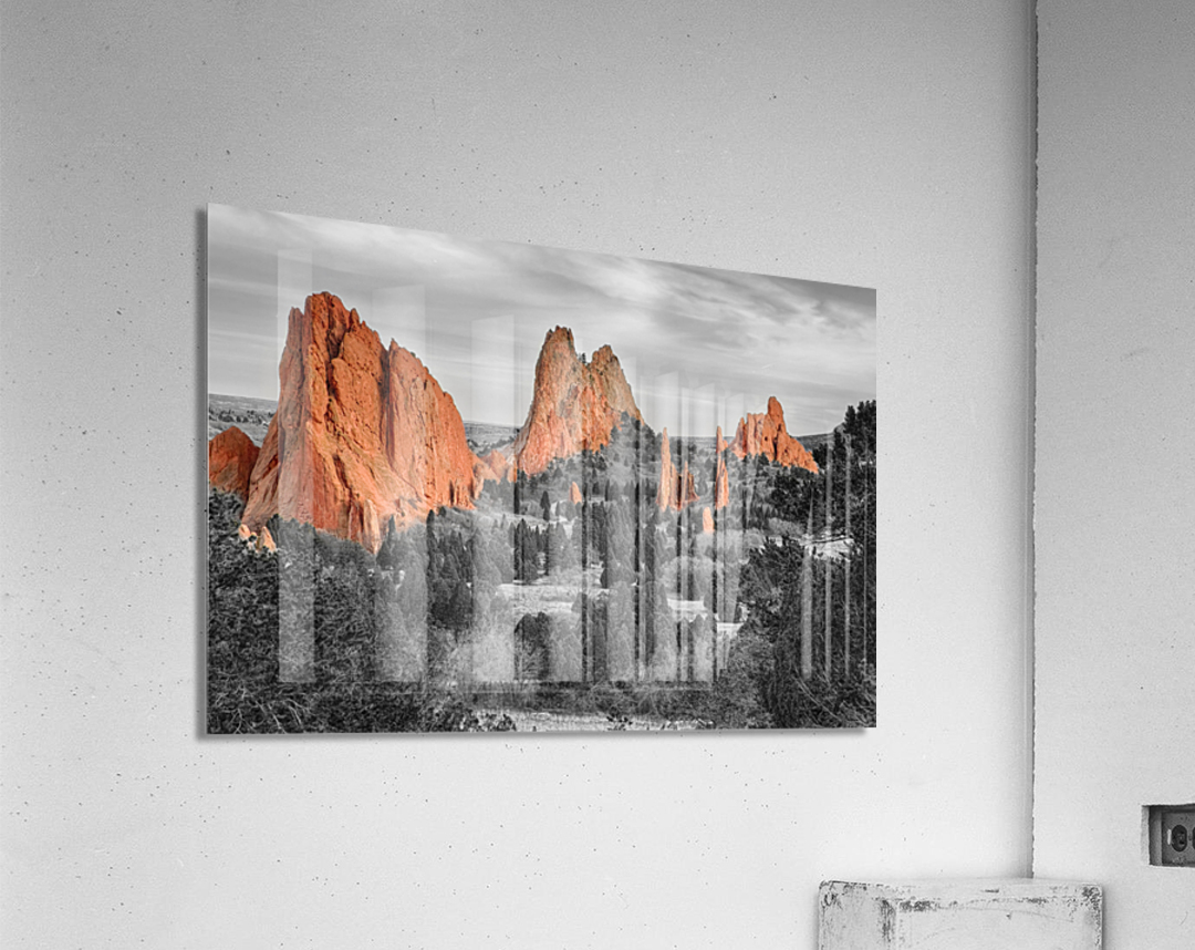 Garden of the Gods with Selective Color  Acrylic Print 