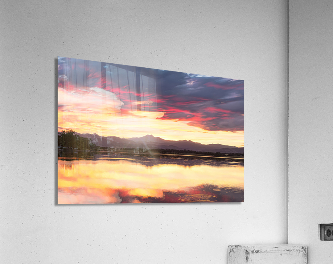 Colorful Colorado Rocky Mountain Sky Reflection Acrylic Print