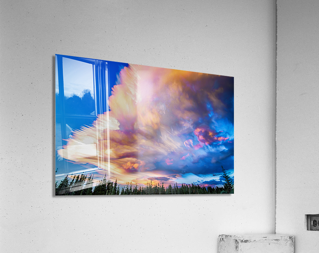 High Elevation Forest Sunset Sky Timed Stack Acrylic Print