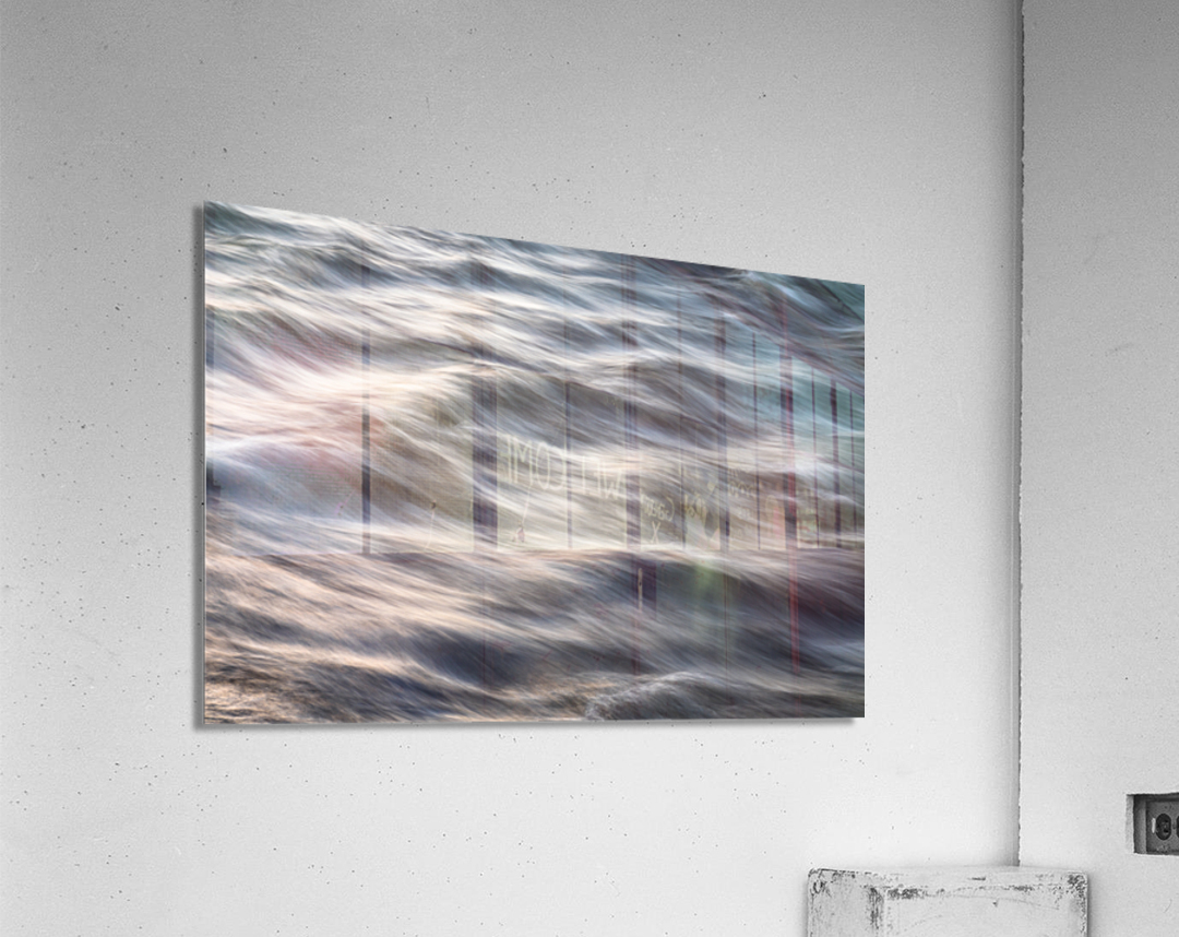 South Boulder Creek Sunset Blurred Lines Acrylic Print