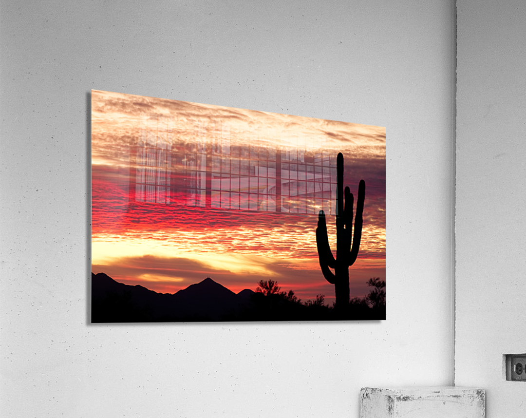 Tequila Sunrise Landscape  Acrylic Print 