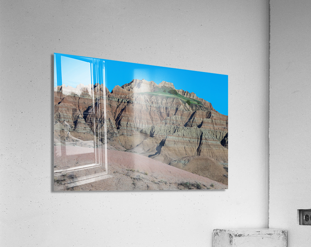Contrasting Colors and Textures in the Badlands of South Dakota Acrylic Print
