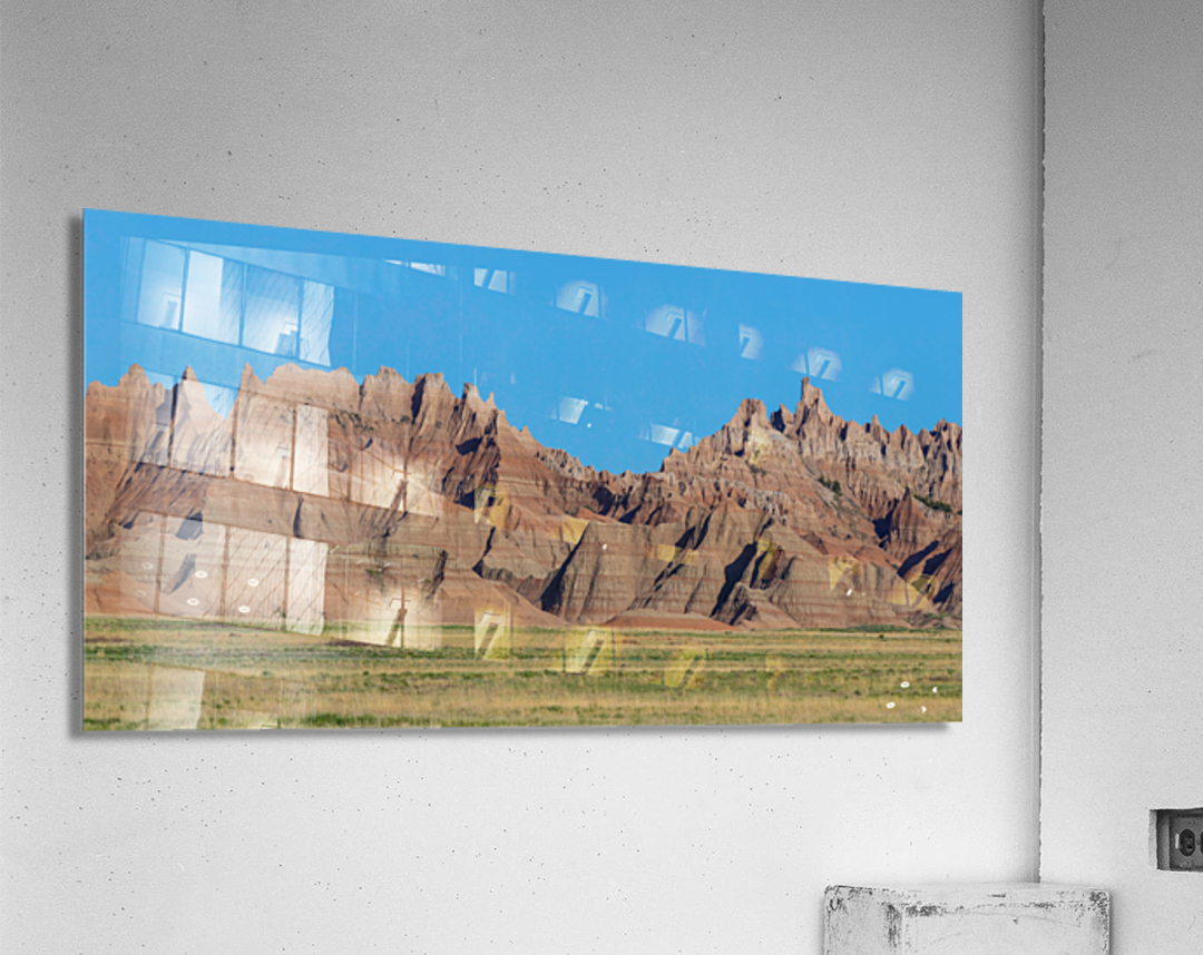 Breathtaking Panoramic Views - Badlands National Park from Conat  Acrylic Print 