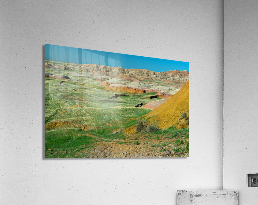Colorful Layers - Geologic Splendor at Badlands Overlook Acrylic Print