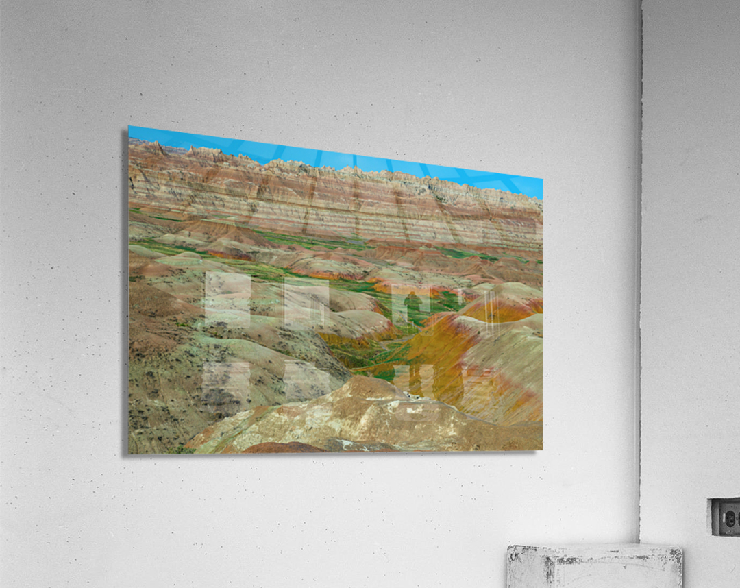 Vibrant Captivating Nature Landscape of Colorful Badlands Acrylic Print
