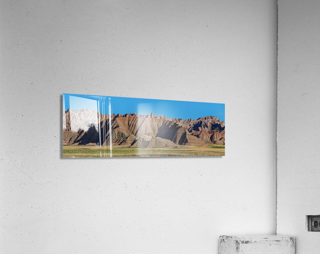 Panoramic Views - Badlands National Park from Conata Basin PT2  Acrylic Print 