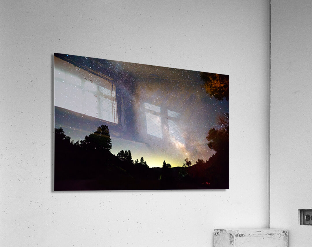 Milky Way and Perseid Meteor Shower in Colorados Poudre Canyon Acrylic Print