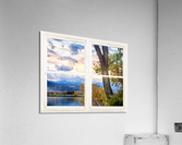Colorado Rocky Mountain Lake Autumn White Window  Acrylic Print