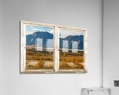 Boulder Colorado Flatirons Autumn  Rustic Window  Impression acrylique